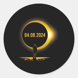 Totality 04 08 24 Funny Total Solar Eclipse 2024  Classic Round Sticker
