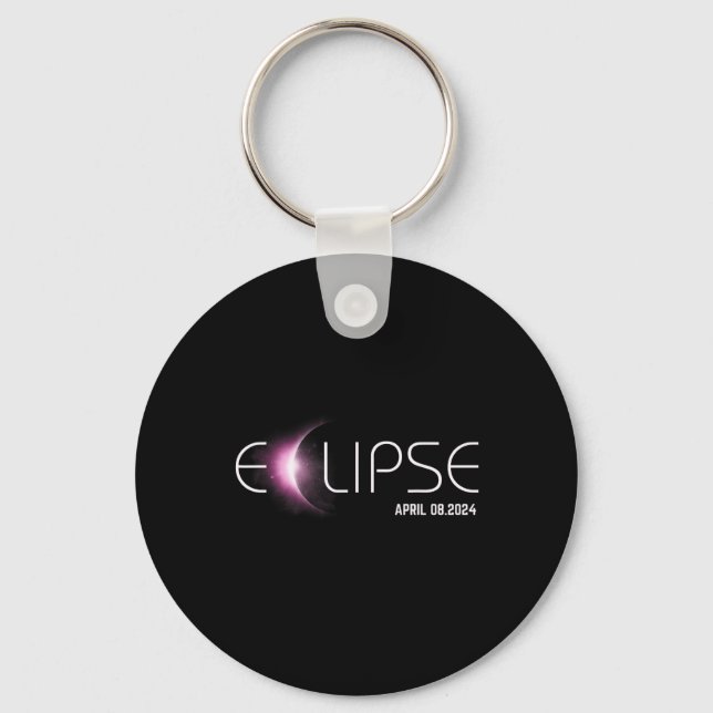Totality 04 08 24 Total Solar Eclipse 2024 1  Key Ring (Front)