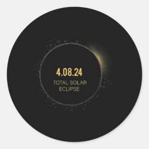 Totality 04 08 24 Total Solar Eclipse 2024 5  Classic Round Sticker