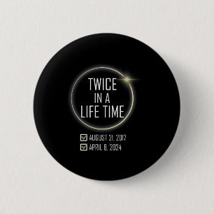 Totality 04 08 24 Total Solar Eclipse 2024 7  6 Cm Round Badge