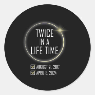 Totality 04 08 24 Total Solar Eclipse 2024 7 Classic Round Sticker