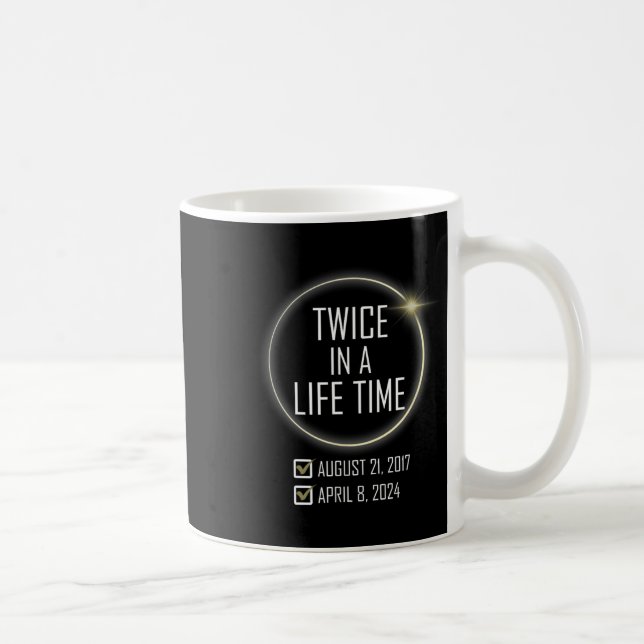 Totality 04 08 24 Total Solar Eclipse 2024 7  Coffee Mug (Right)