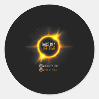 Totality 04 08 24 Total Solar Eclipse 2024 8  Classic Round Sticker
