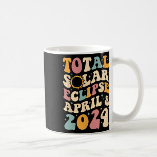 Totality 04 08 24 Total Solar Eclipse 2024 Groovy  Coffee Mug