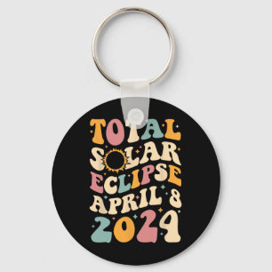 Totality 04 08 24 Total Solar Eclipse 2024 Groovy Key Ring