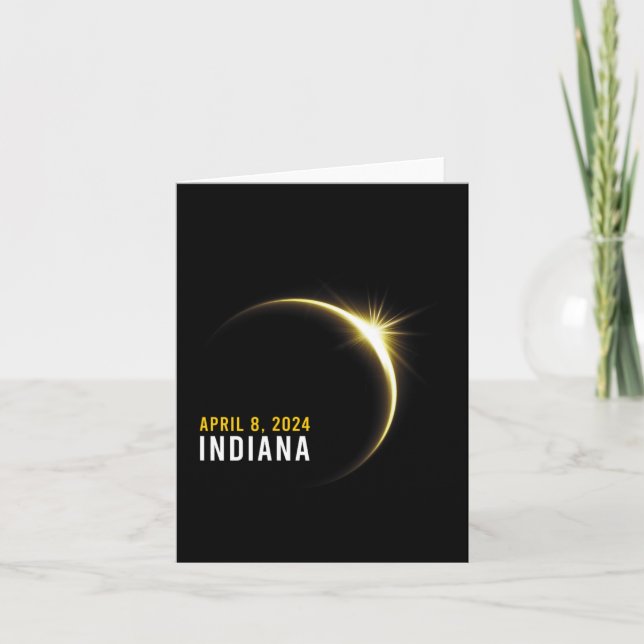 Totality 04 08 24 Total Solar Eclipse 2024 Indiana Card (Front)