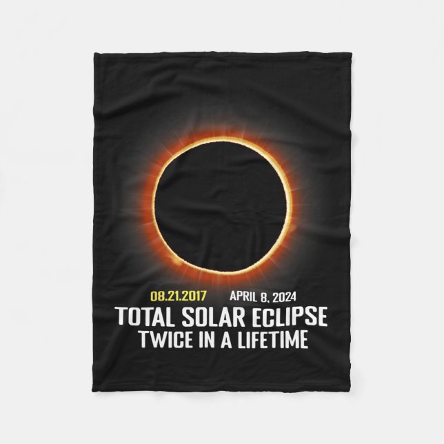 Totality 2024 Total Solar Eclipse Men Women Boy Gi Fleece Blanket (Front)