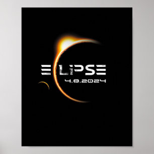 Totality 4.08.2024 Total Solar Eclipse 2024 Poster