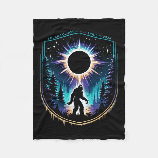 Totality April 8 2024 Total Solar Eclipse 1  Fleece Blanket (Front)