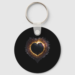 Totality Girls Heart Shape Total Solar Eclipse 202 Key Ring