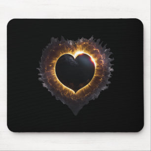 Totality Girls Heart Shape Total Solar Eclipse 202 Mouse Mat