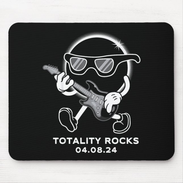 Totality Rocks Total Solar Eclipse Illustration Mouse Mat (Front)