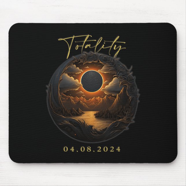 Totality Shirt - April 8 Totality Total Solar Ecli Mouse Mat (Front)