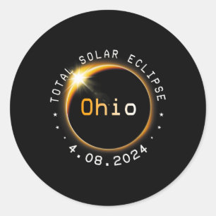 Totality Solar Eclipse 2024 4.08.24 Accessories  Classic Round Sticker