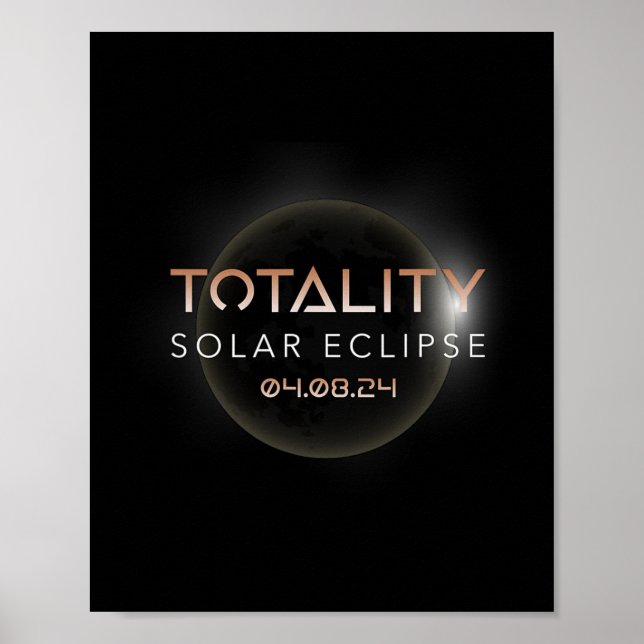 Totality Solar Eclipse 4 8 2024 Event Celebrate In Poster (Front)