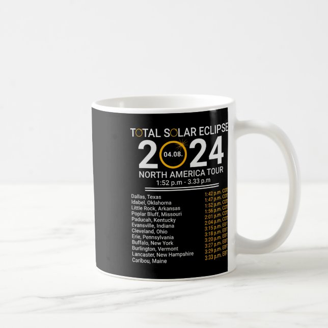 Totality Spring 4.08.24 Total Solar Eclipse 2024  Coffee Mug (Right)