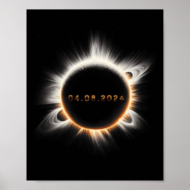 Totality Spring 4.08.24 Total Solar Eclipse 2024  Poster (Front)