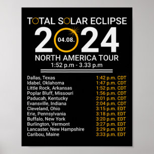 Totality Spring 4.08.24 Total Solar Eclipse 2024  Poster