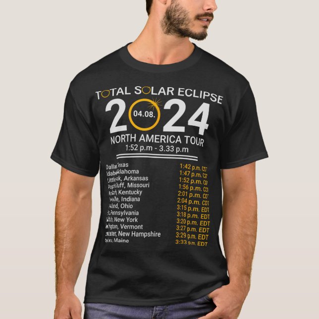 Totality Spring 4.08.24 Total Solar Eclipse 2024  T-Shirt (Front)