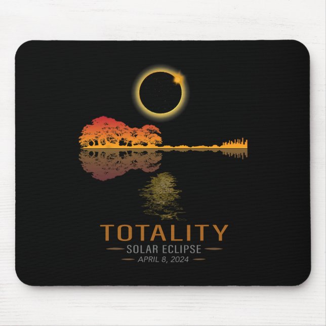 Totality Spring 4 08 24 Total Solar Eclipse Guitar Mouse Mat (Front)