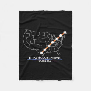 Totality Total Solar Eclipse April 8 2024  Fleece Blanket