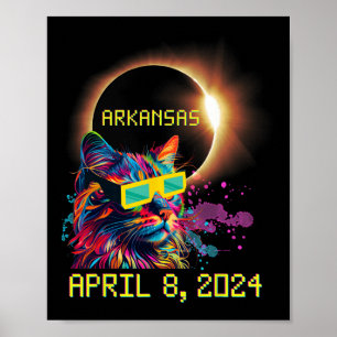 Totality Total Solar Eclipse Cat April 8 2024 Arka Poster