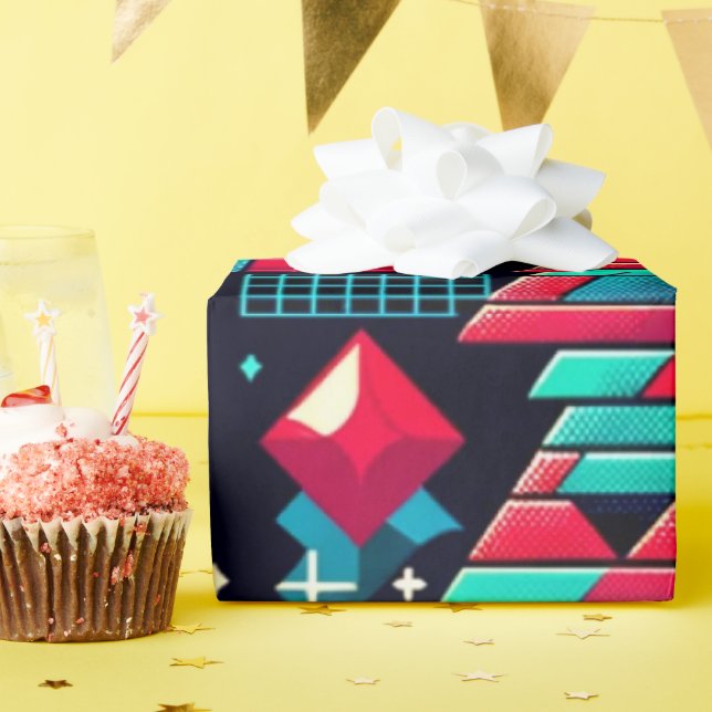 Totally 80s Christmas Wrapping Paper (Birthday Party)