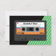 Totally 80s Orange Cassette Wedding