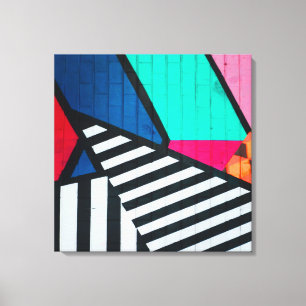 Totally 80s Painted Brick Block Colours Canvas Print