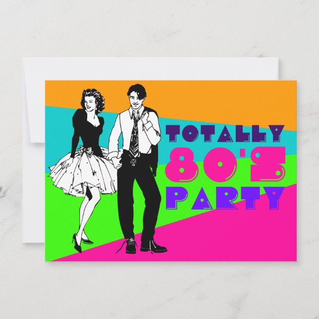 Totally 80's Party Invitation (Front)