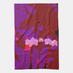 Totally Abstract Bougainvillea Tea Towel