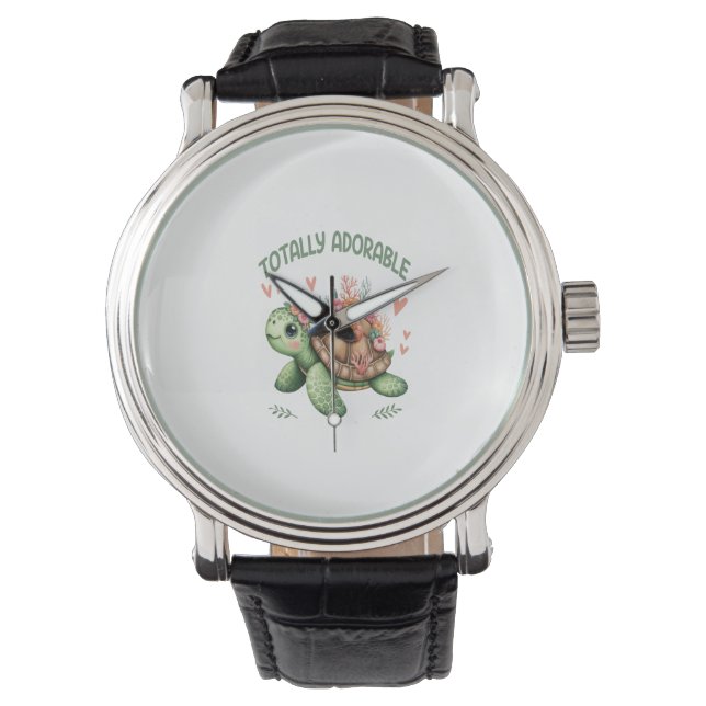 Totally Adorable Turtle with Coral Watch (Front)