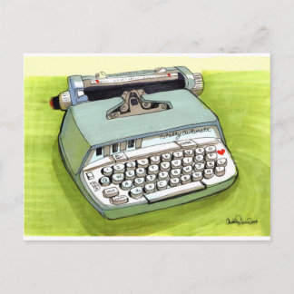 Totally Auto Matic Classic Typewriter Postcard