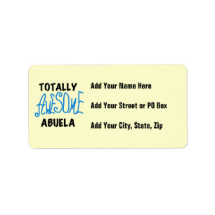 Totally Awesome Abuela Blue Tshirts and GIfts Label