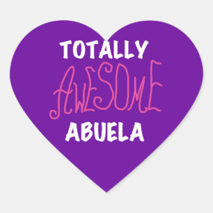 Totally Awesome Abuela Pink T-shirts and Gifts Heart Sticker
