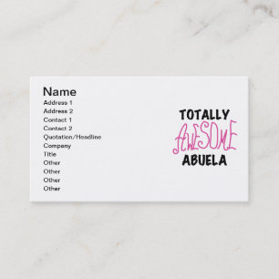 Totally Awesome Abuela Pink Tshirts and GIfts Business Card