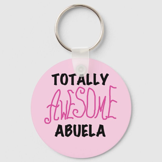 Totally Awesome Abuela Pink Tshirts and GIfts Key Ring (Front)