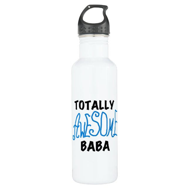 Totally Awesome Baba Tshirts and 710 Ml Water Bottle (Front)