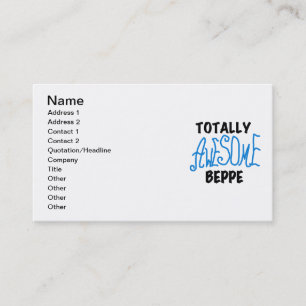 Totally Awesome Beppe Tshirts and Gifts Business Card