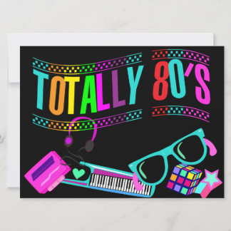 Totally Awesome Eighties Invite