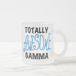 Totally Awesome Gamma Blue Tshirts and Gifts Frosted Glass Coffee Mug