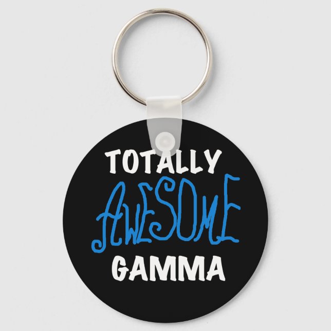 Totally Awesome Gamma Blue Tshirts and Gifts Key Ring (Front)