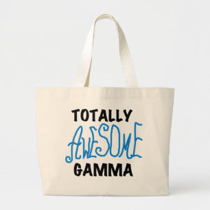 Totally Awesome Gamma Blue Tshirts and Gifts Large Tote Bag