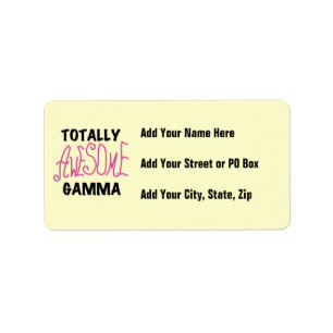 Totally Awesome Gamma Pink Tshirts and Gifts Label