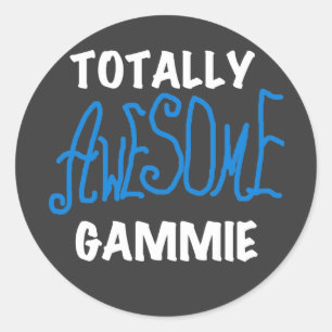 Totally Awesome Gammie Blue T-shirts and Gifts Classic Round Sticker