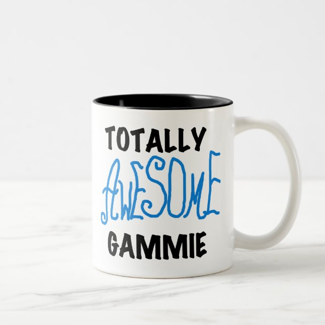Totally Awesome Gammie Blue Tshirts and Gifts Two-Tone Coffee Mug (Right)