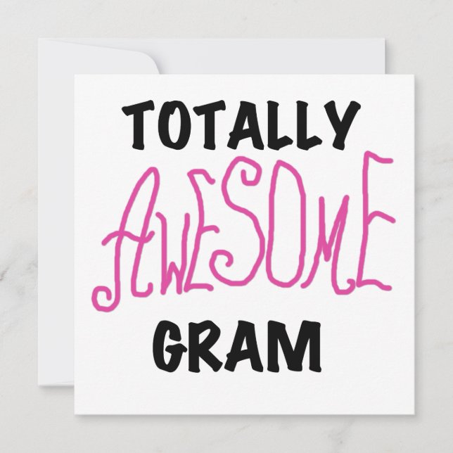 Totally Awesome Gram Pink Tshirts and Gifts (Front)
