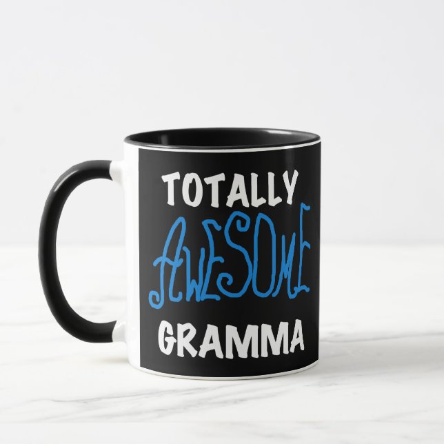 Totally Awesome Gramma Blue T-shirts and Gifts Mug (Left)