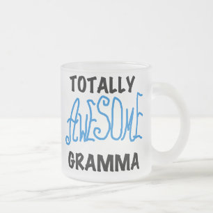 Totally Awesome Gramma Blue Tshirts Gifts Frosted Glass Coffee Mug