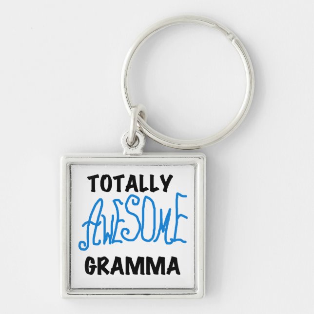 Totally Awesome Gramma Blue Tshirts Gifts Key Ring (Front)